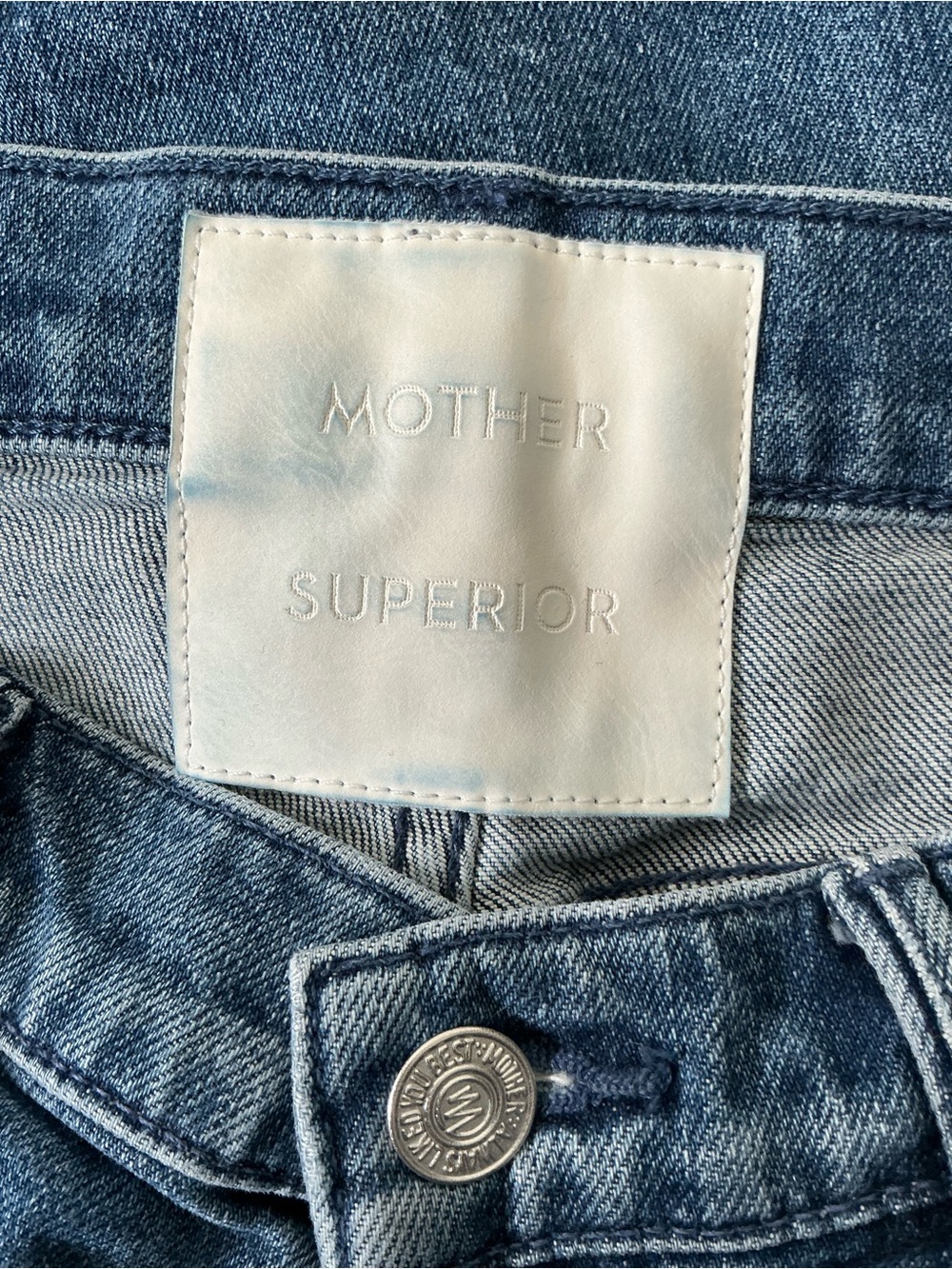 MOTHER SUPERIOR Jeans Half-Pipe Flood Black and Blue Size 28 - Picture 9 of 16
